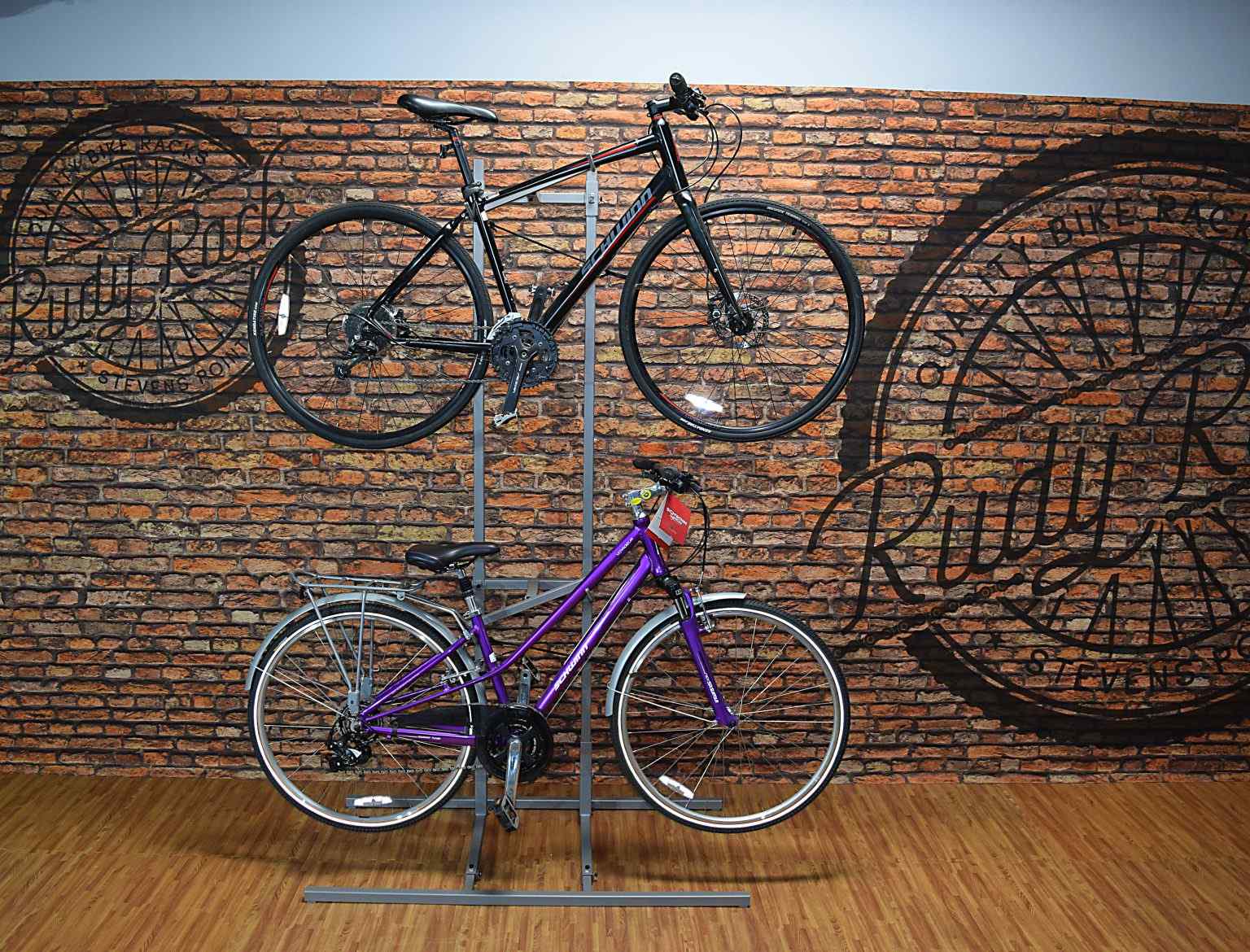 Vertical Bike Stacker Tiered Bike Rack Rudy Rack