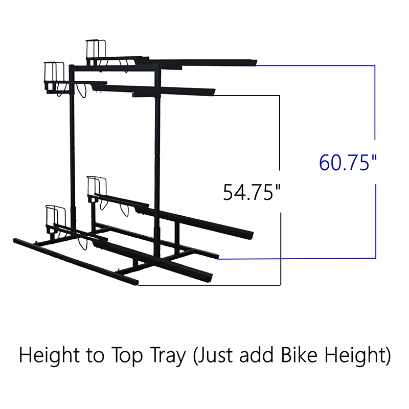 2x2 Tiered Bike Rack | Rudy Rack